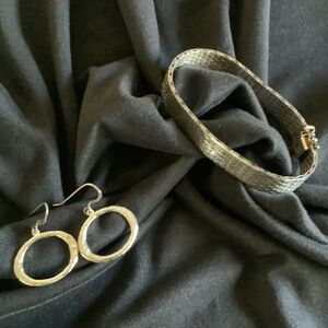 Sterling Bracelet and Earring Set